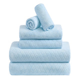 Jessy Home 6 Piece Bath Towel Set Soft Towel Set for Bathroom-2 Bath Towels, 2 Hand Towels, 2 Washcloths Highly Absorbent Bath Sheet for Hotel & Spa