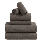 Jessy Home 6 Piece Bath Towel Set Soft Towel Set for Bathroom-2 Bath Towels, 2 Hand Towels, 2 Washcloths Highly Absorbent Bath Sheet for Hotel & Spa