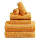 Jessy Home 6 Piece Bath Towel Set Soft Towel Set for Bathroom-2 Bath Towels, 2 Hand Towels, 2 Washcloths Highly Absorbent Bath Sheet for Hotel & Spa