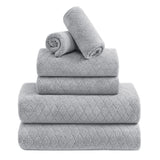 Jessy Home 6 Piece Bath Towel Set Soft Towel Set for Bathroom-2 Bath Towels, 2 Hand Towels, 2 Washcloths Highly Absorbent Bath Sheet for Hotel & Spa