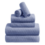 Jessy Home 6 Piece Bath Towel Set Soft Towel Set for Bathroom-2 Bath Towels, 2 Hand Towels, 2 Washcloths Highly Absorbent Bath Sheet for Hotel & Spa