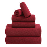 Jessy Home 6 Piece Bath Towel Set Soft Towel Set for Bathroom-2 Bath Towels, 2 Hand Towels, 2 Washcloths Highly Absorbent Bath Sheet for Hotel & Spa
