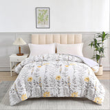 Jessy Home 1 Piece Comforter Set Floral Comforter Purple Dandelion Summer Quilts