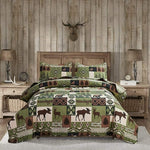 Bear Deer Quilts Set Twin/Queen/King Size Bedspread Soft Microfiber Coverlet