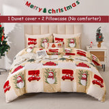 Christmas Quilts Set Twin/Queen/King Size Quilt Microfiber Bedspread Coverlet Set