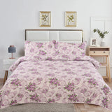 Floral Deer Quilts Set Twin/Queen/King Size Bedspread Soft Microfiber Coverlet