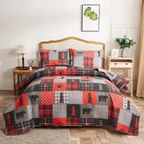 Bear Deer Quilts Set Twin/Queen/King Size Bedspread Soft Microfiber Coverlet