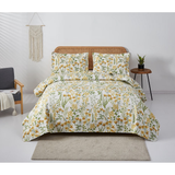 Floral Deer Quilts Set Twin/Queen/King Size Bedspread Soft Microfiber Coverlet
