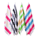 4 Pack Large Oversized Beach Towels Set 30"*60" Cabana Stripe Pool Towel