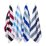 4 Pack Large Oversized Beach Towels Set 30"*60" Cabana Stripe Pool Towel