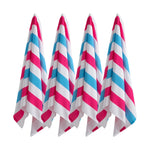 4 Pack Large Oversized Beach Towels Set 30"*60" Cabana Stripe Pool Towel