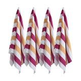 4 Pack Large Oversized Beach Towels Set 30"*60" Cabana Stripe Pool Towel