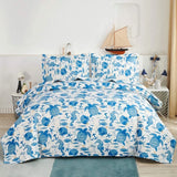 Ocean Quilts Set Twin/Queen/King Size Bedspread Soft Microfiber Coverlet