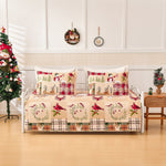 Smuge 3 Piece Daybed Cover Set, Double Sided Quilting Classic Design for All Season, Matching 2 Shams, 39"x75"