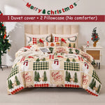 Christmas Quilts Set Twin/Queen/King Size Quilt Microfiber Bedspread Coverlet Set