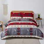 Bear Deer Quilts Set Twin/Queen/King Size Bedspread Soft Microfiber Coverlet