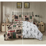 Bear Deer Quilts Set Twin/Queen/King Size Bedspread Soft Microfiber Coverlet