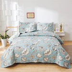 Ocean Quilts Set Twin/Queen/King Size Bedspread Soft Microfiber Coverlet