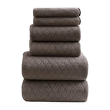 Jessy Home 6 Piece Bath Towel Set Soft Towel Set for Bathroom-2 Bath Towels, 2 Hand Towels, 2 Washcloths Highly Absorbent Bath Sheet for Hotel & Spa