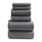 Jessy Home 6 Piece Bath Towel Set Soft Towel Set for Bathroom-2 Bath Towels, 2 Hand Towels, 2 Washcloths Highly Absorbent Bath Sheet for Hotel & Spa