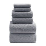Jessy Home 6 Piece Bath Towel Set Soft Towel Set for Bathroom-2 Bath Towels, 2 Hand Towels, 2 Washcloths Highly Absorbent Bath Sheet for Hotel & Spa