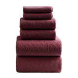 Jessy Home 6 Piece Bath Towel Set Soft Towel Set for Bathroom-2 Bath Towels, 2 Hand Towels, 2 Washcloths Highly Absorbent Bath Sheet for Hotel & Spa