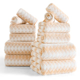 Jessy Home 12 Piece Towel Set Soft Bath Towel for Bathroom-4 Bath Towels, 4 Hand Towels, 4 Washcloths Highly Absorbent Bath Sheet for Hotel & Spa