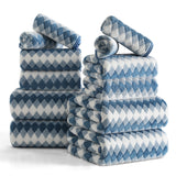 Jessy Home 12 Piece Towel Set Soft Bath Towel for Bathroom-4 Bath Towels, 4 Hand Towels, 4 Washcloths Highly Absorbent Bath Sheet for Hotel & Spa