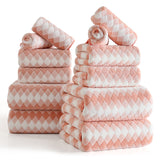 Jessy Home 12 Piece Towel Set Soft Bath Towel for Bathroom-4 Bath Towels, 4 Hand Towels, 4 Washcloths Highly Absorbent Bath Sheet for Hotel & Spa