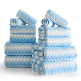 Jessy Home 12 Piece Towel Set Soft Bath Towel for Bathroom-4 Bath Towels, 4 Hand Towels, 4 Washcloths Highly Absorbent Bath Sheet for Hotel & Spa