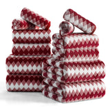 Jessy Home 12 Piece Towel Set Soft Bath Towel for Bathroom-4 Bath Towels, 4 Hand Towels, 4 Washcloths Highly Absorbent Bath Sheet for Hotel & Spa