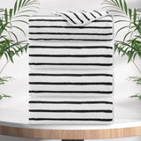 4/8 Pieces Bath Towels Set Bicolor bar Stripe Large Oversized Bath Sheet Soft Towel Set