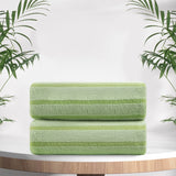 2 Pieces Bicolor Striped Hand Towel Set