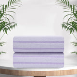 2 Pieces Bicolor Striped Hand Towel Set