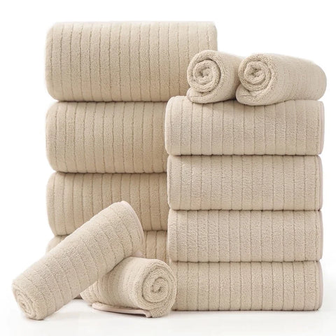 12 Piece Bath Towel Set Soft and Plush Highly Absorbent Towel