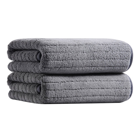 2 Pack Hand Towels  Soft Absorbent Quick Dry Microfiber Plush