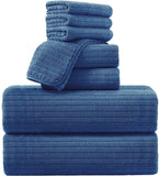 4/8 Piece Bath Towel Set Soft and Plush Highly Absorbent Towel