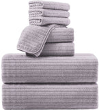 4/8 Piece Bath Towel Set Soft and Plush Highly Absorbent Towel