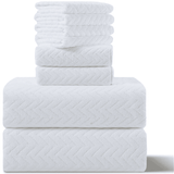 Beartech 8 Piece Microfiber Bath Towel Set 2 Oversized Bath Sheet,2 Hand Towels and 4 Washcloths