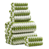 Beartech 8 Piece Microfiber Bath Towel Set 2 Oversized Bath Sheet,2 Hand Towels and 4 Washcloths