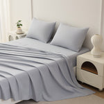 Beartech Polyester Bed Sheets Set 4 Piece King Size Sheet Set, Soft & Lightweight And Breathable Bedding Set, Fitted Sheet, Flat Sheet & 2 Pillowcases