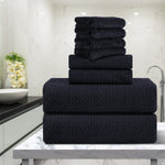 Green Essen 8 Pieces Extra Large Bath Towel Set 35"x 70" Highly Absorbent Quick Dry Bath Sheets 600 GSM Bath Towel Clearance Oversized Soft Shower Towels for Bathroom Spa Hotel Gym