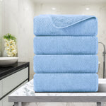 Green Essen 4 Pack Oversized Bath Towel Sets 35"x 70"Highly Absorbent Quick Dry Bath Sheets 600 GSM Extra Large Bath Towels Clearance Soft Shower Towels for Bathroom Spa Hotel Gym Pet