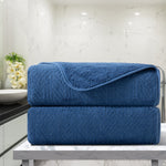 Green Essen 2 Pack Hand Towels 600 GSM Portable Ultra Soft Bath Towel Sets 15"x31"Highly Absorbent Bath Sheets Quick Dry Shower Towels for Bathroom Kitchen Spa Hotel Gym