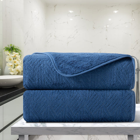 Green Essen 2 Pack Hand Towels 600 GSM Portable Ultra Soft Bath Towel Sets 15"x31"Highly Absorbent Bath Sheets Quick Dry Shower Towels for Bathroom Kitchen Spa Hotel Gym