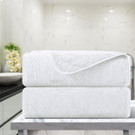 Green Essen 2 Pack Hand Towels 600 GSM Portable Ultra Soft Bath Towel Sets 15"x31"Highly Absorbent Bath Sheets Quick Dry Shower Towels for Bathroom Kitchen Spa Hotel Gym