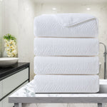 Green Essen 4 Pack Oversized Bath Towel Sets 35"x 70"Highly Absorbent Quick Dry Bath Sheets 600 GSM Extra Large Bath Towels Clearance Soft Shower Towels for Bathroom Spa Hotel Gym Pet