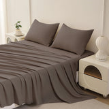 Beartech Polyester Bed Sheets Set 4 Piece King Size Sheet Set, Soft & Lightweight And Breathable Bedding Set, Fitted Sheet, Flat Sheet & 2 Pillowcases