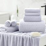Kebury 8 Piece Bath Towel Set, 2 Oversize Bath Towels, 2 Hand Towels, 4 Washclothes, Ultra Soft Towel Quick Dry Highly Absorbent Shower Bathroom Towels Family Hotel Towels Set Collection