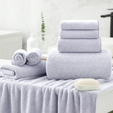 Kebury 8 Piece Bath Towel Set, 2 Oversize Bath Towels, 2 Hand Towels, 4 Washclothes, Ultra Soft Towel Quick Dry Highly Absorbent Shower Bathroom Towels Family Hotel Towels Set Collection